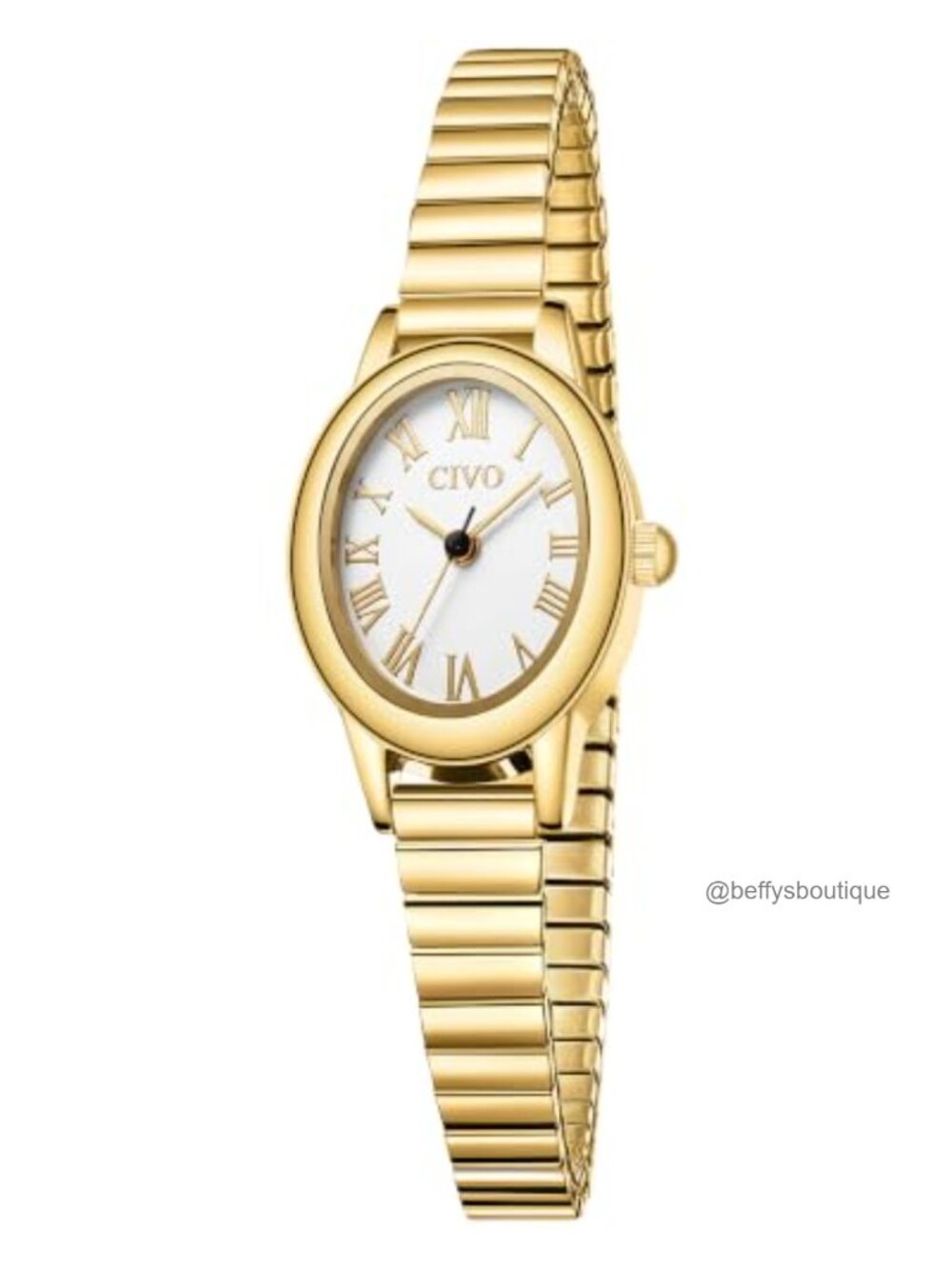 CIVO Women's Oval Analog Watch with Roman Numerals and